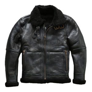 Bombardier Cuir Noir Homme