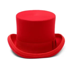 Chapeau Steampunk  Haut de Forme Rouge