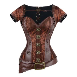 Corset Cuir Marron