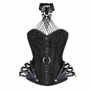 Corset Noir Steampunk Femme