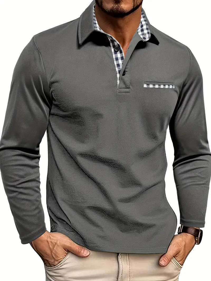 Léo – Polo homme manches longues ajusté – Image 2