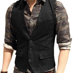 Gilet Sans Manche Tweed