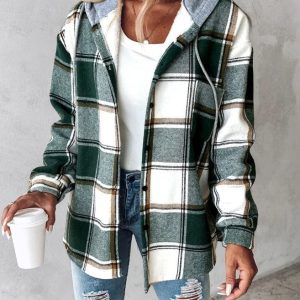 Odile - Veste femme à carreaux
