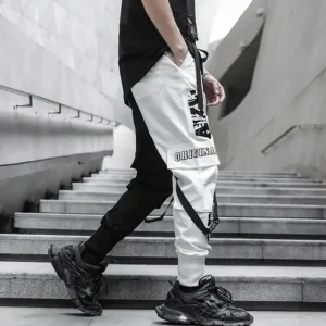 Pantalon gothique homme bicolore style urban
