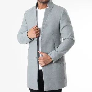 Manteaux homme gris petit col