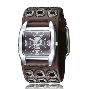 Montre Bracelet Steampunk Skull Cross