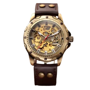 Montre Bracelet Steampunk Boitier Transparent