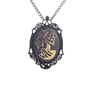 Pendentif Steampunk Femme Squelette