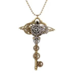 Pendentif Steampunk Clé Complexe