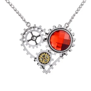 Pendentif Steampunk Coeur Mécanique