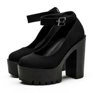 Chaussures Gothiques à Talons Hauts Noirs