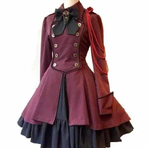 Robe Bordeaux Victorienne
