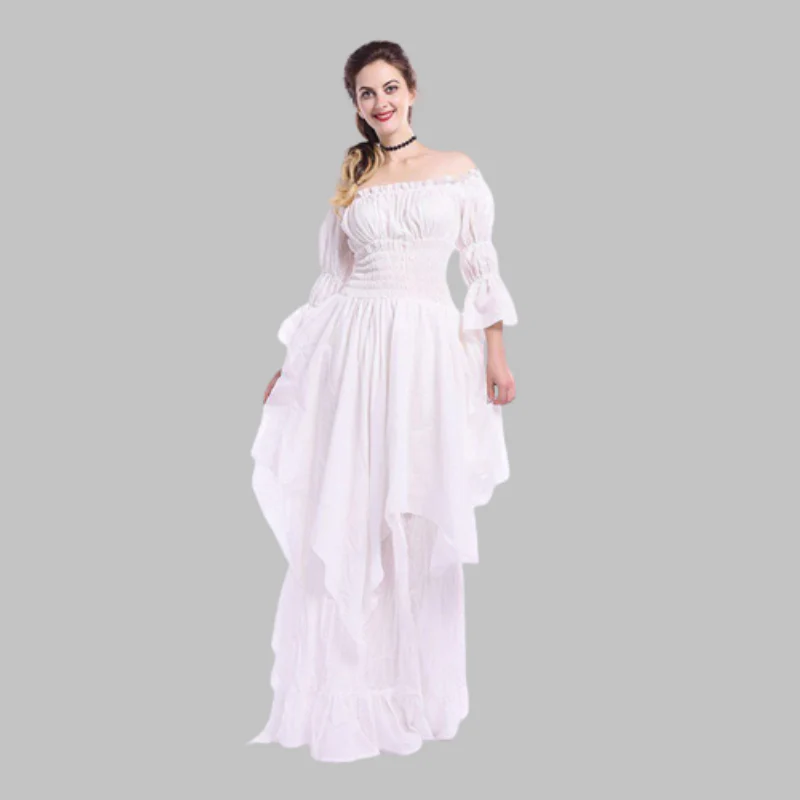 Robe Gothique de Mariée Blanche – Image 2