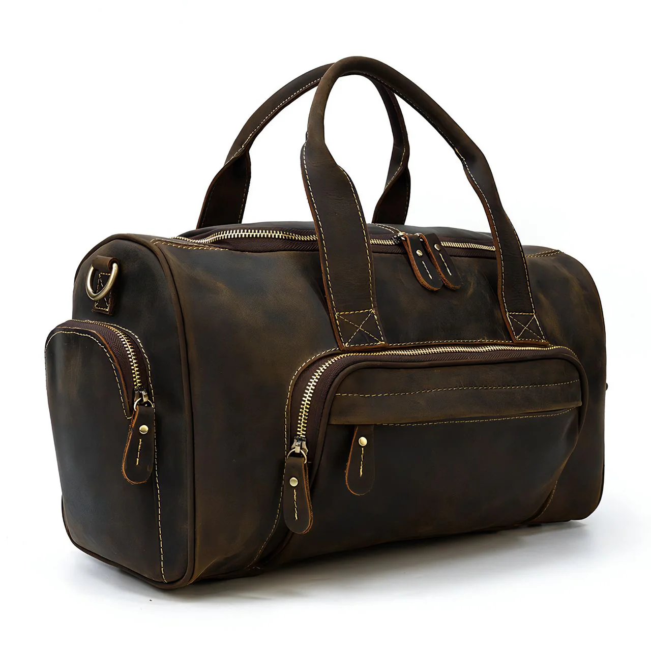 Sac Week End Cuir Marron – Image 6