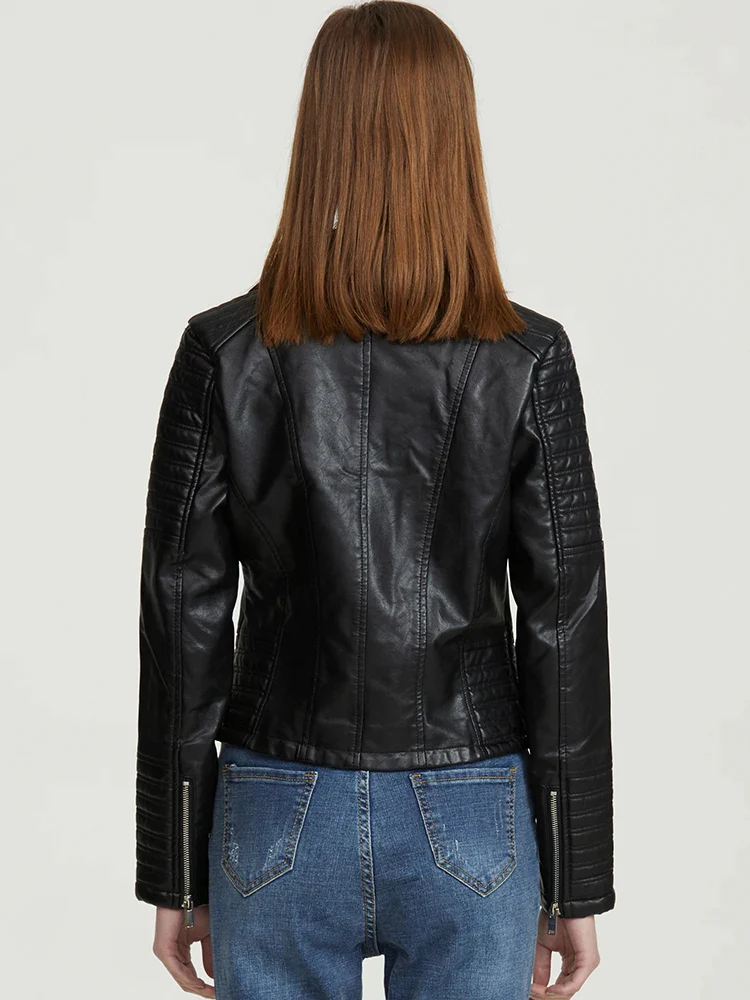 Veste noir en cuir gothique – Image 2