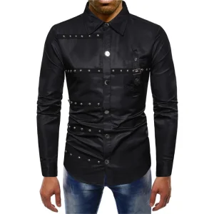 Chemise gothique homme classe à clous