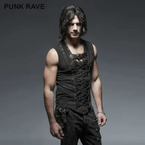 Gilet gothique homme à lacets steampunk