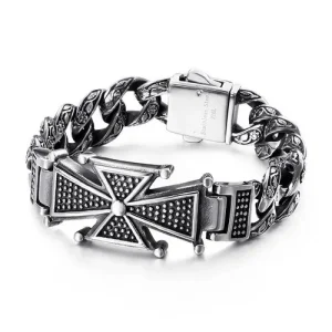 Bracelet gothique USA biker en acier inoxydable