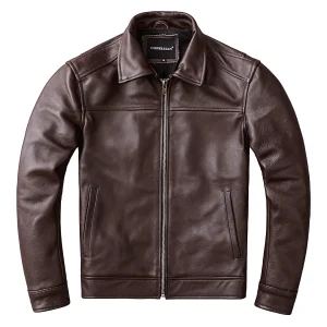 Veste Aviateur Cuir Marron