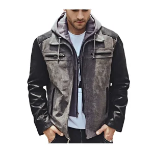 Veste Aviateur Homme Grise