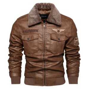 Veste Aviateur Homme Simili Cuir
