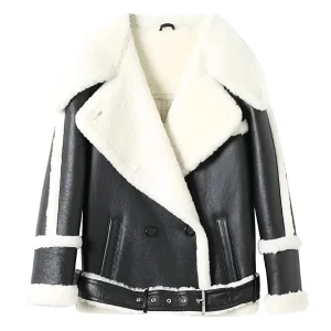 Veste Col Mouton Femme