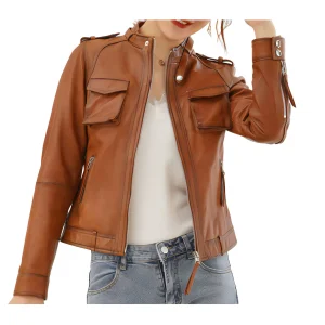 Veste Cuir Mouton Femme