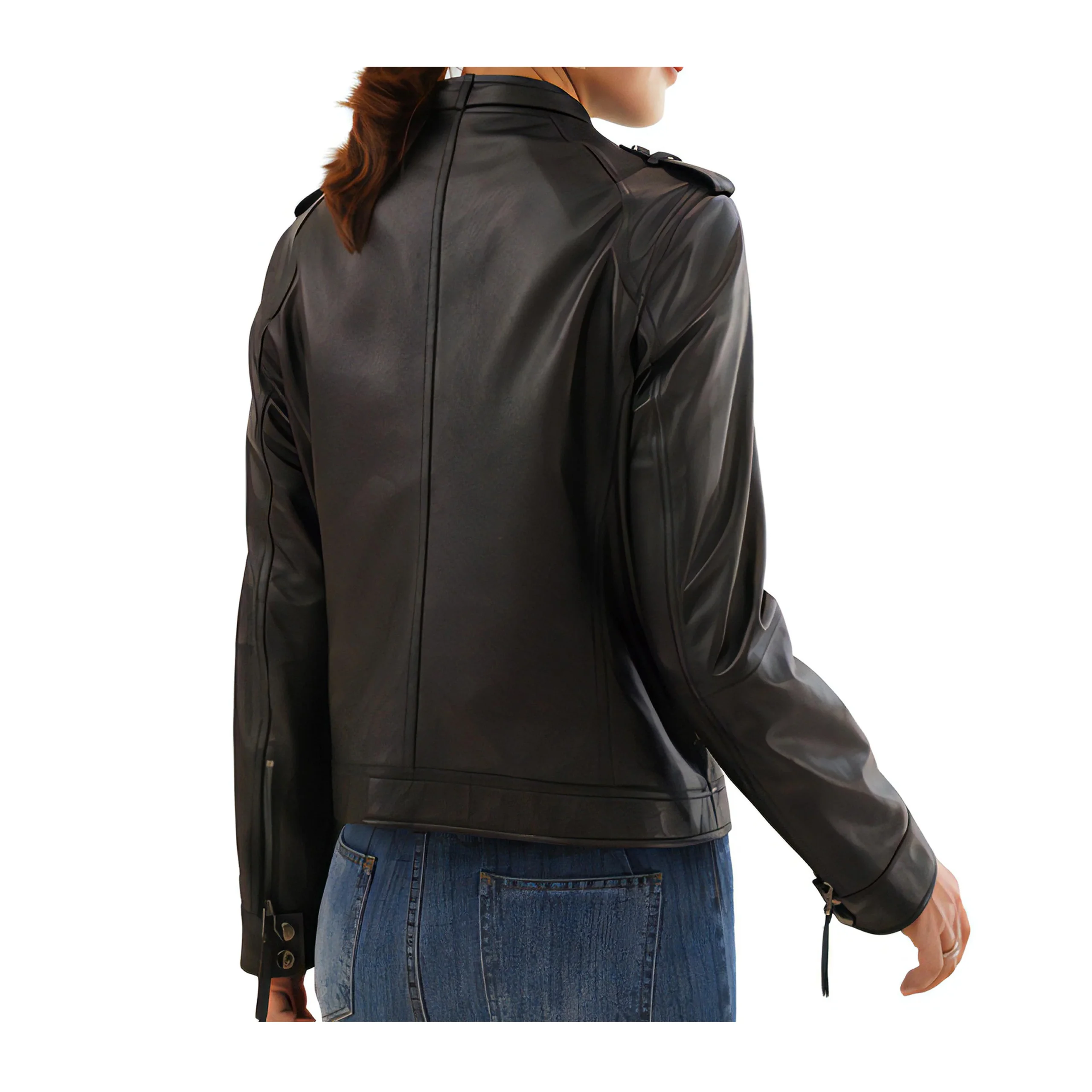 Veste Cuir Mouton Femme – Image 7