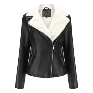 Veste Simili Cuir Doublée
