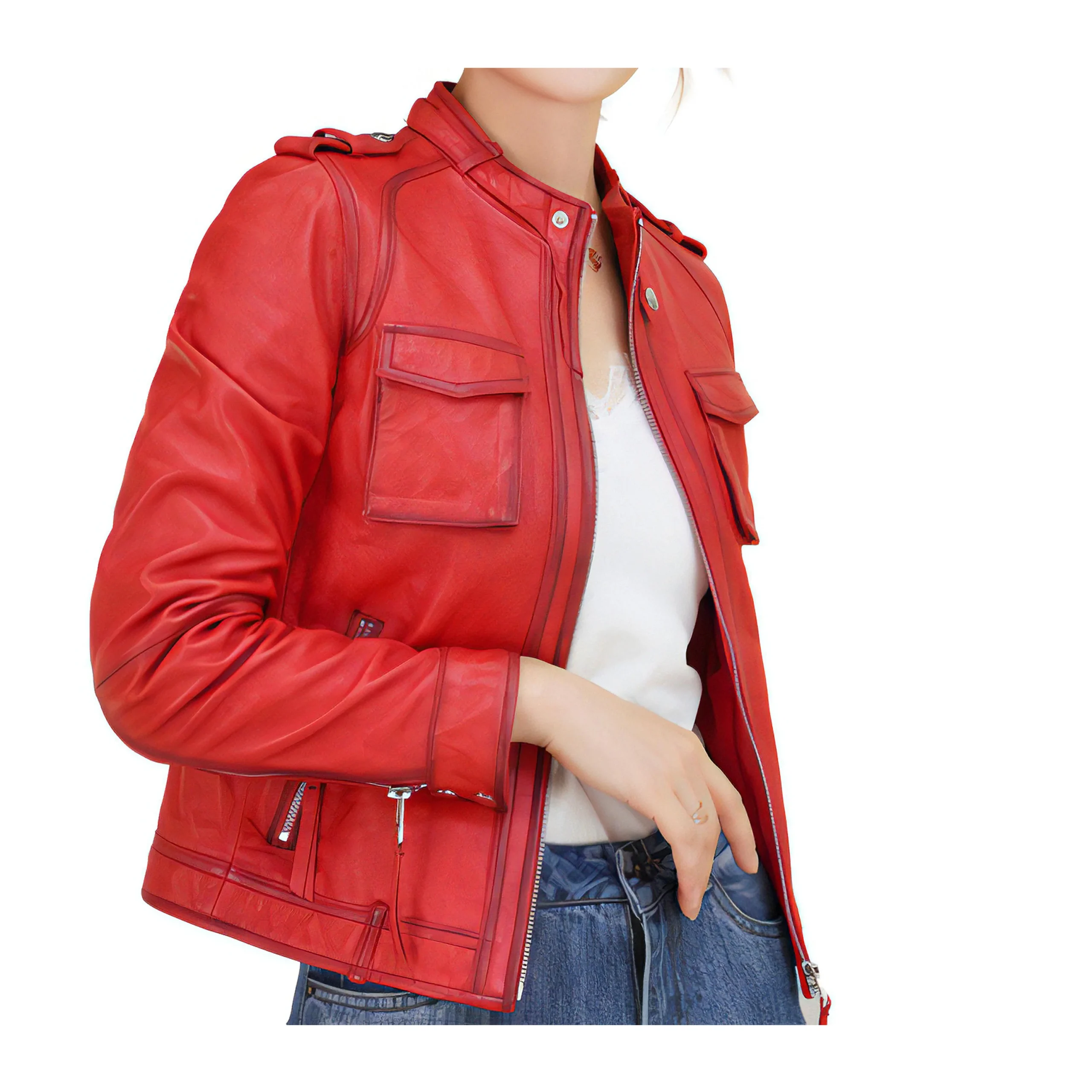 Veste Cuir Mouton Femme – Image 4